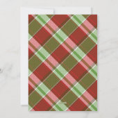 Red Poinsettias Kariert Weihnachten Personalisiert (Rückseite)