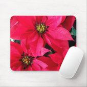 Red Poinsettias Mousepad (Mit Mouse)