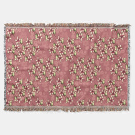 Red Poinsettias & Snowflakes Weihnachten Winter Decke