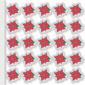 Red Poinsettias Stickers  Aufkleber (Vorderseite)