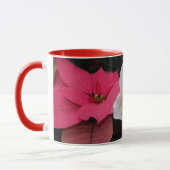 Red Poinsettias und Lady Slipper Orchid Holiday Tasse (Links)
