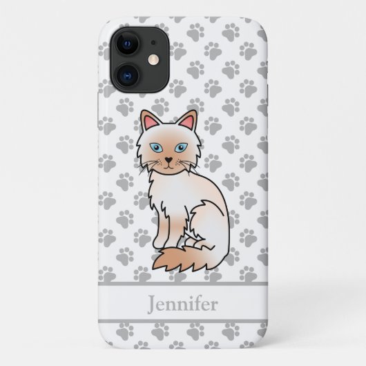 Red Point Birman / Ragdoll Niedlich Cat & Name Case-Mate iPhone Hülle (Rückseite)
