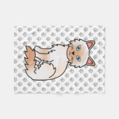 Red Point Birman / Ragdoll Niedlich Cat & Paws Fleecedecke (Vorderseite (Horizontal))