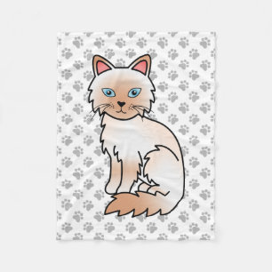 Red Point Birman / Ragdoll Niedlich Cat & Paws Fleecedecke