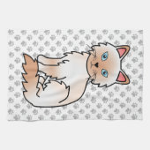 Red Point Birman / Ragdoll Niedlich Cat & Paws Geschirrtuch (Horizontal)