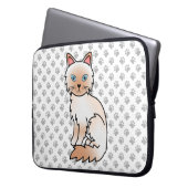 Red Point Birman / Ragdoll Niedlich Cat & Paws Laptopschutzhülle (Vorderseite Links)