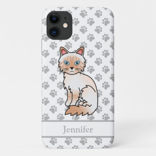 Red Point Tabby Birman / Ragdoll Cat & Name Case-Mate iPhone Hülle