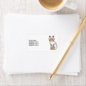 Red Point Tabby Birman / Ragdoll & Custom Text Adressaufkleber (Insitu)