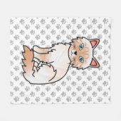 Red Point Tabby Birman / Ragdoll Niedlich Cat & Pa Fleecedecke (Vorderseite (Horizontal))