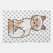 Red Point Tabby Birman / Ragdoll Niedlich Cat & Pa Geschirrtuch (Horizontal)