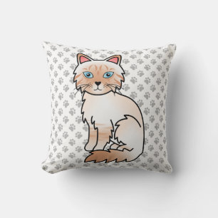 Red Point Tabby Birman / Ragdoll Niedlich Cat & Pa Kissen