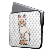 Red Point Tabby Birman / Ragdoll Niedlich Cat & Pa Laptopschutzhülle (Vorderseite Links)
