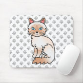 Red Point Tabby Birman / Ragdoll Niedlich Cat & Pa Mousepad (Mit Mouse)