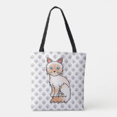 Red Point Tabby Birman / Ragdoll Niedlich Cat & Pa Tasche (Rückseite)