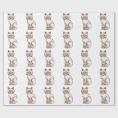 Red Point Tabby Birman / Ragdoll Niedlich Cat Patt Geschenkpapier (Flach)