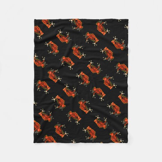 Red Poison Dart Frog Fleece Blanket (Vorderseite)