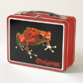 Red Poison Dart Frog Metall Brotdose (Vorderseite)
