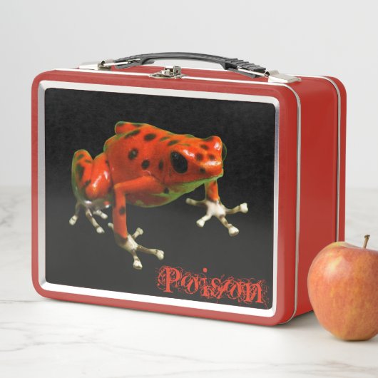 Red Poison Dart Frog Metall Brotdose (Beispiel)