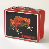 Red Poison Dart Frog Metall Brotdose (Rückseite)