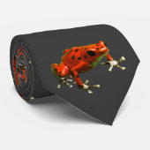 Red Poison Dart Frog Neck Tie Krawatte (Gerollt)