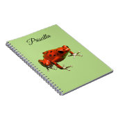 Red Poison Dart Frog Notizblock (Rechte Seite)