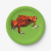 Red Poison Dart Frog Pappteller (Vorderseite)