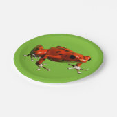 Red Poison Dart Frog Pappteller (Schrägansicht)
