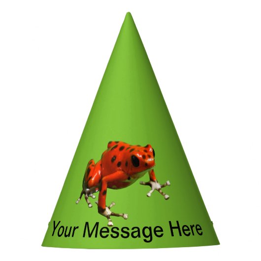 Red Poison Dart Frog Partyhütchen (Vorderseite)