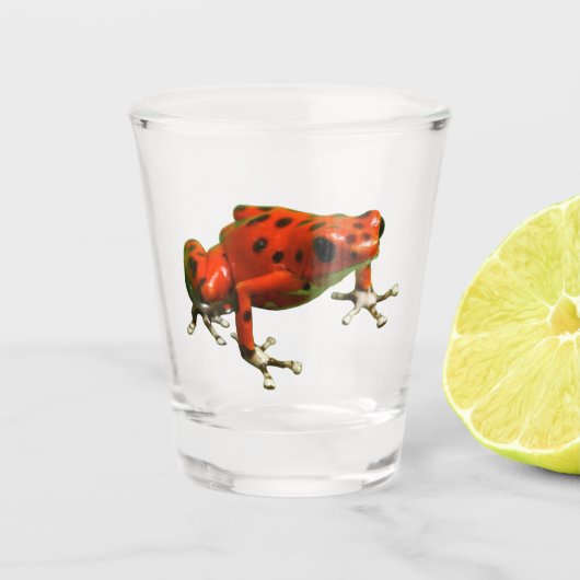 Red Poison Dart Frog Schnapsglas (Vorderseite)