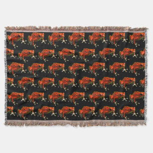Red Poison Dart Frog Throw Blanket Decke