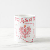 Red Poland Karte mit Eagle Kaffeetasse (Mittel)