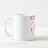 Red Poland Karte mit Eagle Kaffeetasse (Links)