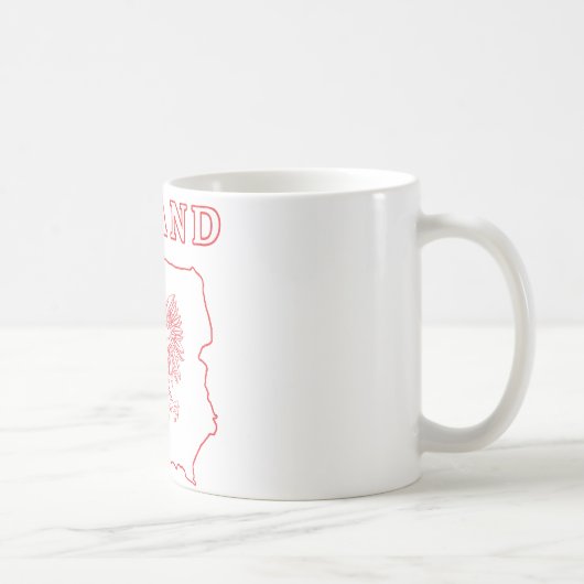 Red Poland Karte mit Eagle Kaffeetasse (Rechts)