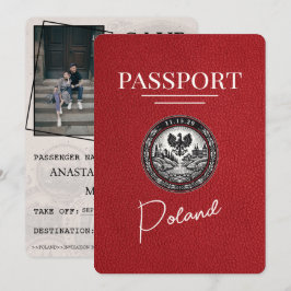 Red Poland Passport Save the Date