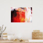 Red Polar - Abstrakt Art Poster (Küche)