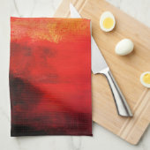 Red Polar - Abstrakte Kunst Geschirrtuch (Viertel Falte)