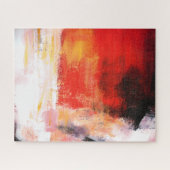 Red Polar - Abstrakte Kunstmalerei Puzzle (Horizontal)