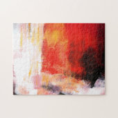 Red Polar - Abstrakte Kunstmalerei Puzzle (Horizontal)
