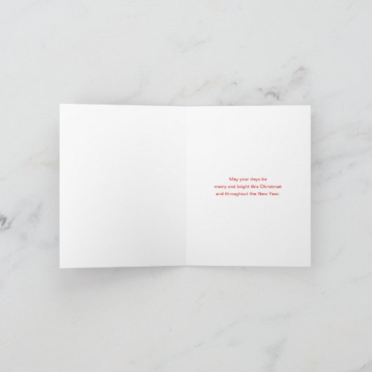 Red Polar Bear Niedlich Weihnachten (Innenseite)