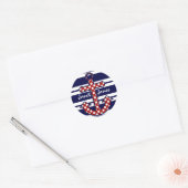 Red Polka Dot Anchor Stickers (Umschlag)