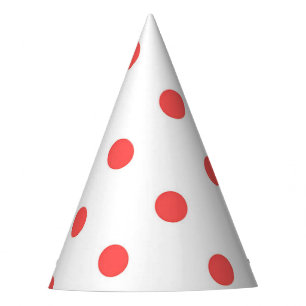 Red Polka Dot auf Pink Party Hat Partyhütchen