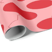 : Red Polka Dot ballon Geschenkpapier (Rolleneckpunkt)
