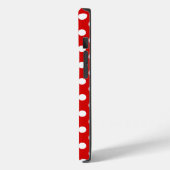Red Polka Dot Black Frame Case-Mate iPhone Hülle (Rückseite / Links)