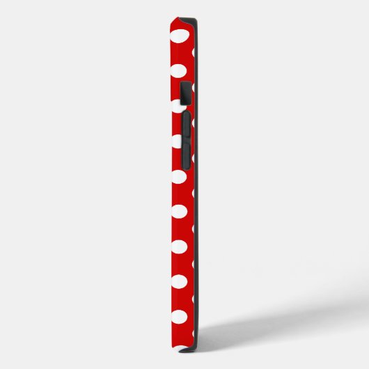 Red Polka Dot Black Frame Case-Mate iPhone Hülle (Rückseite / Links)