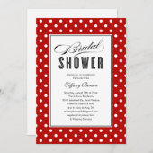 Red Polka Dot Bridal Dusche Einladungen (Vorne/Hinten)