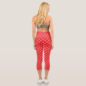Red Polka Dot Capri Leggings (Rückseite)