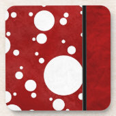 Red Polka Dot Cork Untersetzer (Vorderseite)
