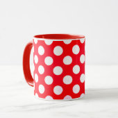 Red Polka Dot Cup Tasse für Kaffee anpassen (Vorderseite Links)