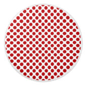 Red Polka Dot Design - Schublade Keramikknauf (Vorderseite)