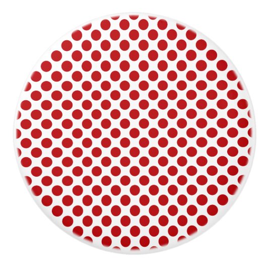 Red Polka Dot Design - Schublade Keramikknauf (Vorderseite)